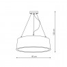 Malaga lampa wisząca szara LP-622/1P GREY