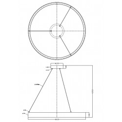 Midway lampa wisząca mała czarna Triangle LP-033/1P S  BK Triangle