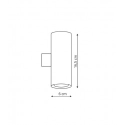 Torre kinkiet czarny LP-108/1W BK