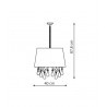 Mona 3 lampa wisząca czarna LP-5005/3P