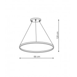 Ring lampa wisząca średnia czarna 4000K LP-909/1P 4M BK