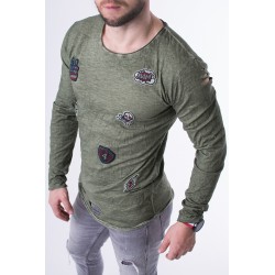 BLUZKA - KHAKI 27012-2