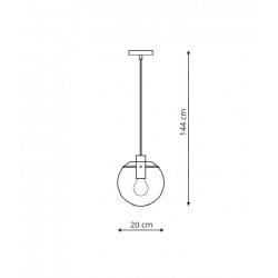 Puerto lampa wisząca mała czarna LP-004/1P S BK