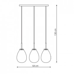 Fondi 3 linia lampa wisząca LP-1214/3L