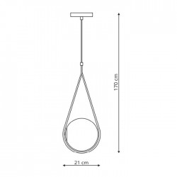 Lacrima lampa wisząca złota LP-053/1P GD