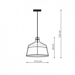 Dritto lampa wisząca średnia biała LP-123/1P M WH