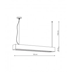 Ibros lampa wiszący czarny duży 24W 4000K IP20 LP-7001/1P 20 BK-93 24/4