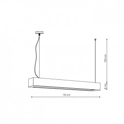 Ibros lampa wisząca biała duża 24W 3000K IP20 LP-7001/1P 20 WH-93 24/3