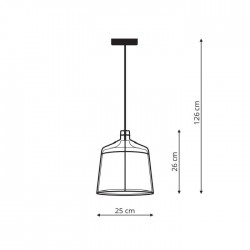 Dritto lampa wisząca mała biała LP-123/1P S WH