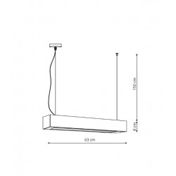 Ibros lampa wisząca czarna średnia 18W 4000K IP20 LP-7001/1P 20 BK-63 18/4