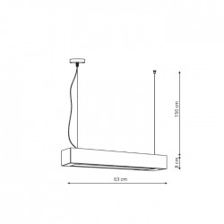 Ibros lampa wisząca biała średnia 18W 3000K IP20 LP-7001/1P 20 WH-63 18/3