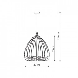 Frusta lampa duża czarna LP-127/1P B BK