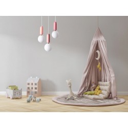 Lampa wisząca Rubi 3 wisząca różowa LP-044/3P Pink