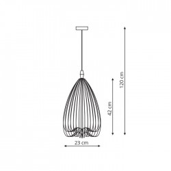 Frusta lampa długa czarna LP-127/1P L BK