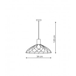 Moderno lampa wisząca duża GU10 LP-1221/1P B BK