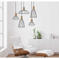 Moderno lampa wisząca duża GU10 LP-1221/1P B BK