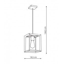 Napoli lampa wisząca czarna LP-4146/1P-BL