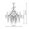 Cristallo 8 lampa wisząca LP-2940/8P