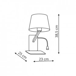 Dakota kinkiet z półka biały - prawy LP-2121/1W R WH