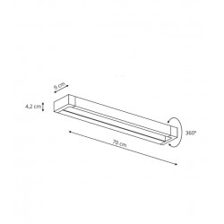 Cargo kinkiet ruchomy biały IP44 LP-1173/1W 20W WH