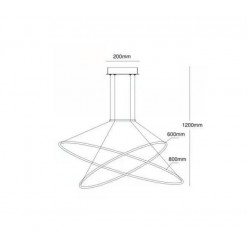 Halifax lampa wisząca czarna LP-940/2P 4BK