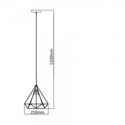 Nola lampa wisząca czarna LP-076/1P BK