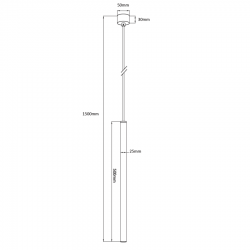 Lungo 1 czarna lampa wisząca LP-894/1P BK