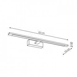 Isla kinkiet biały duży z IP44 3000K GS-LWB-20W/3 WH