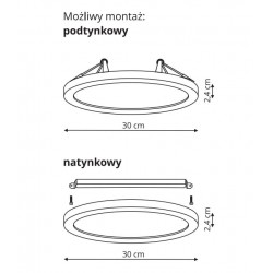 York plafon 2 w 1 4000K biały LP-330/1C 4WH