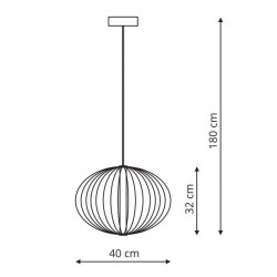 Treviso lampa wisząca mała czarna LP-798/1P S BK