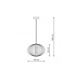 Treviso lampa wisząca mała czarna 3000K LP-798/1P S3 BK