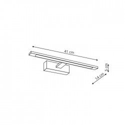 Isla kinkiet chrom sredni z IP44 4000K GS-LWB-12W CH