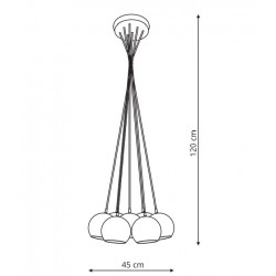 Punto 7 lampa wisząca grafit LP-22872/7P